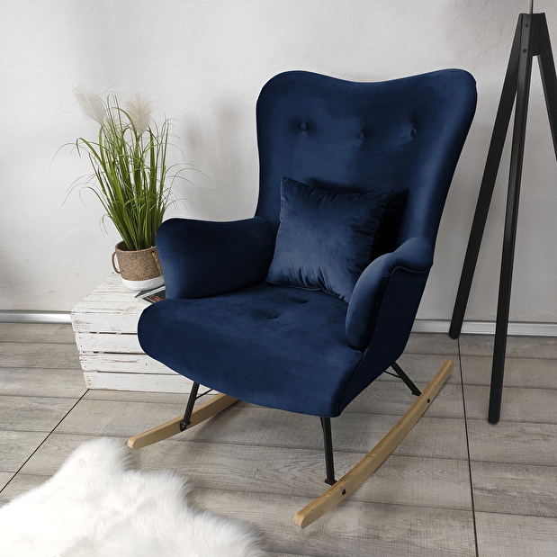 Fotelja za ljuljanje u skandinavskom stilu Aria (Magic Velvet 2216)