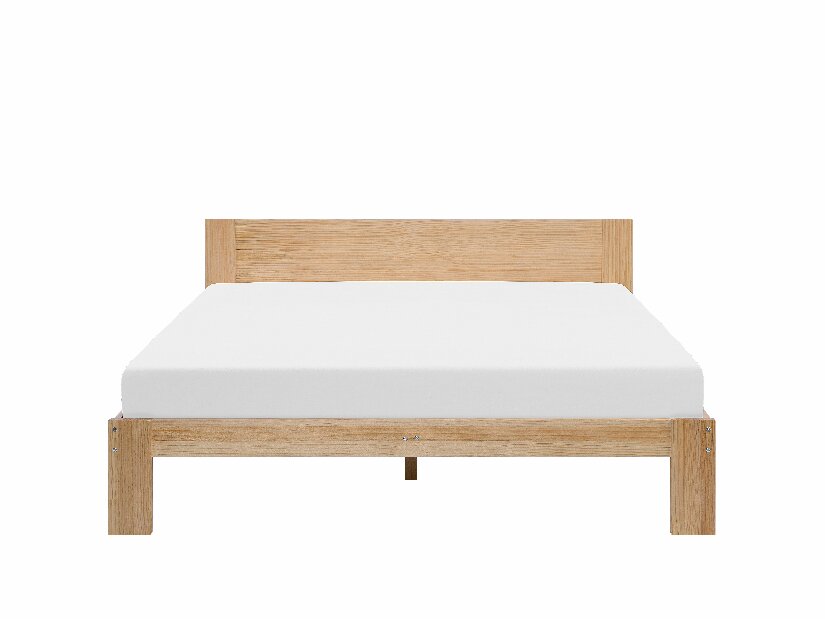 Bračni krevet 180 cm NANTERRE (s podnicom) (svijetlo drvo)