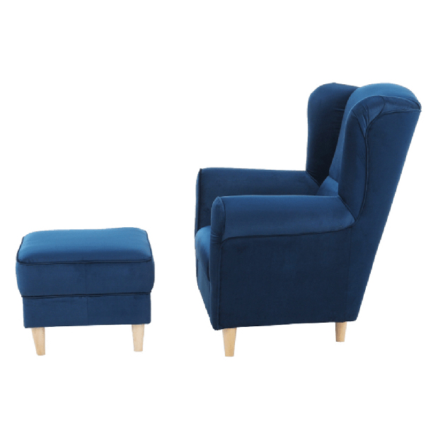 Fotelja s tabureom Aevo (plava) *rasprodaja