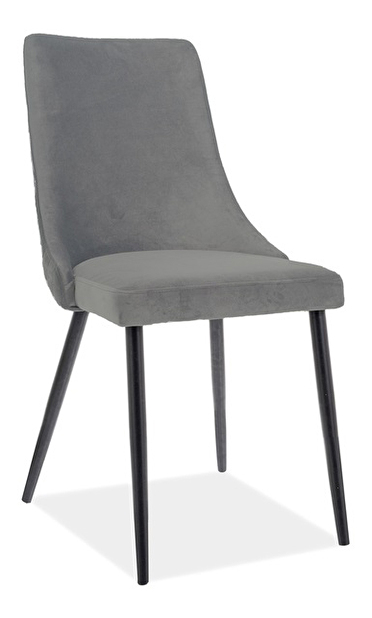 Blagovaonska stolica Polly (siva + crna)