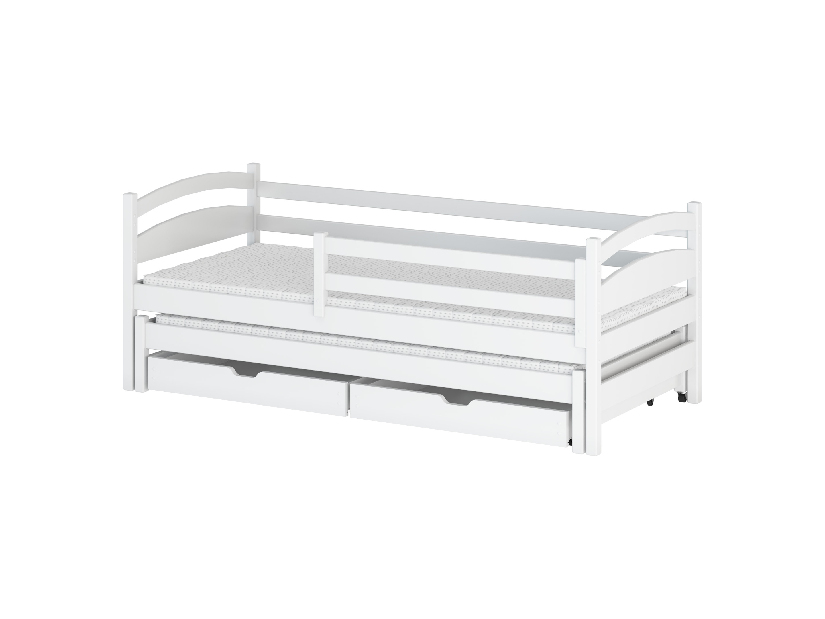 Dječji krevet 90 x 200 cm Tiana (s podnicom i prostorom za odlaganje) (bijela)