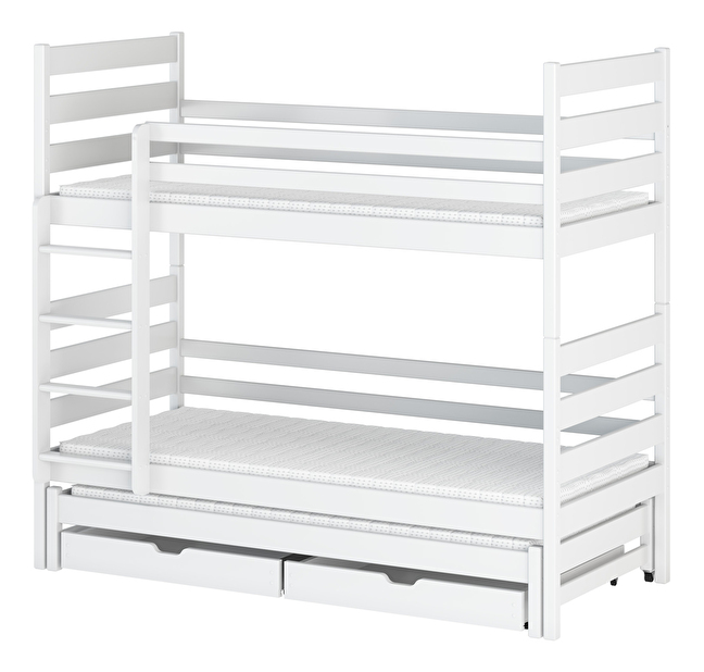 Dječji krevet 80 x 180 cm TORI (s podnicom i prostorom za odlaganje) (bijela)