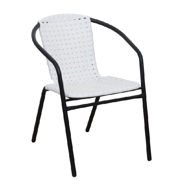 Vrtna stolica Brittaney (bijela + crna) 