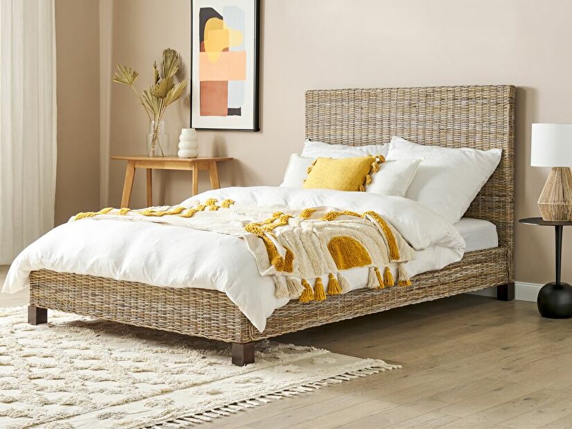 Bračni krevet 140 cm Syrma (prirodna) (s podnicom)