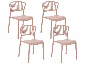 Set blagovaonskih stolica (4 kom.) Geronimo (ružičasta)