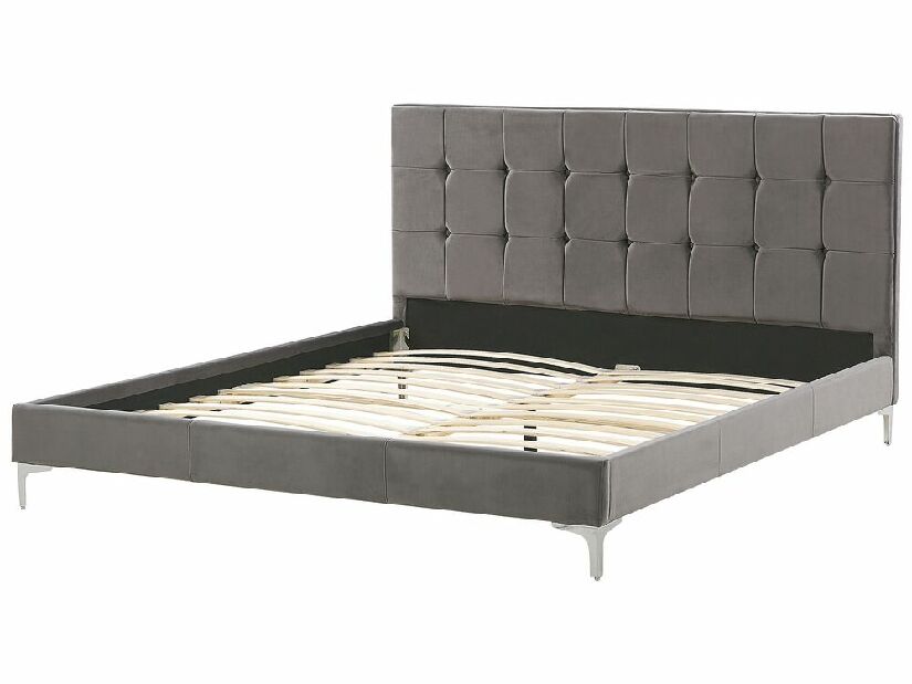 Bračni krevet 180 cm AMART (siva) (s podnicom)
