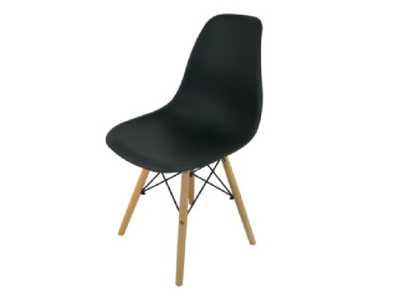 Blagovaonska stolica Molly (crna + prirodna)