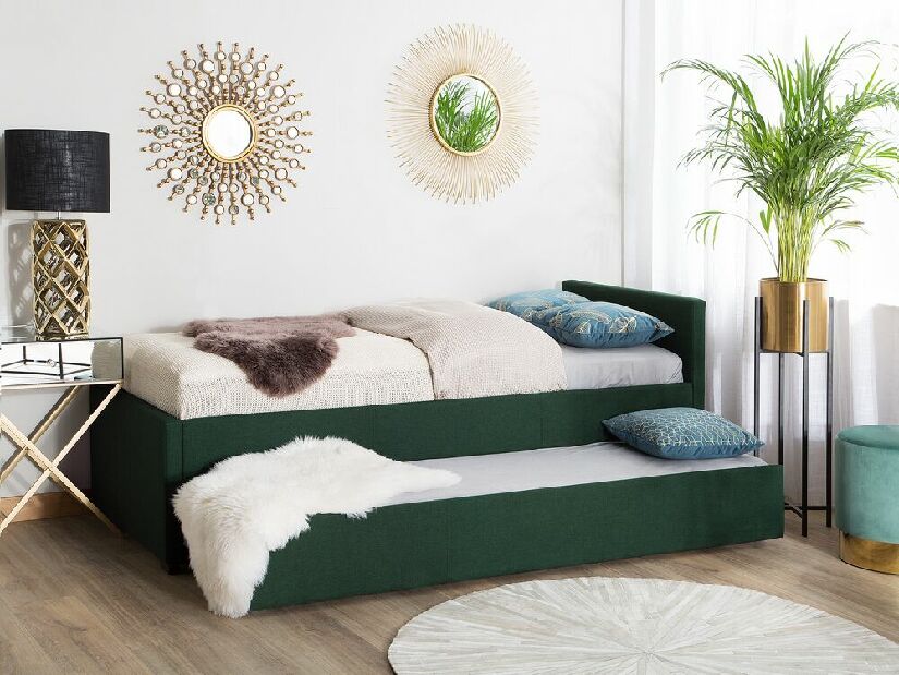 Krevet na razvlačenje 90 cm MERMAID (s podnicom) (zelena)