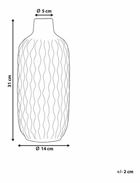 Vaza ELON 31 cm (stakloplastika) (crna)