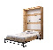 Krevet na sklapanje 140 Cassie (craft zlatni + crna mat) (vertikalni) (s rasvjetom)