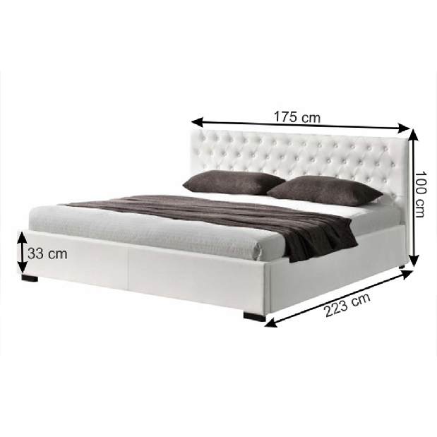 Bračni krevet 160 cm Dorippa (S podnicom i prostorom za odlaganje) 