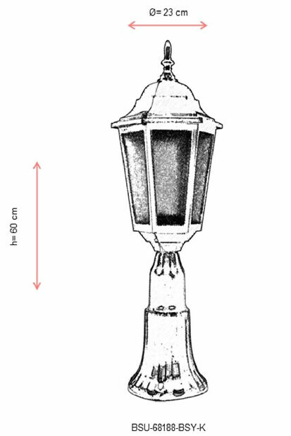 Vanjska zidna svjetiljka Donald (crna)