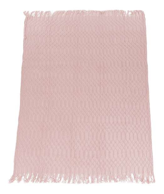 Pletena deka s resama 120x150 cm Solia Typ 1(svijetloružičasta)