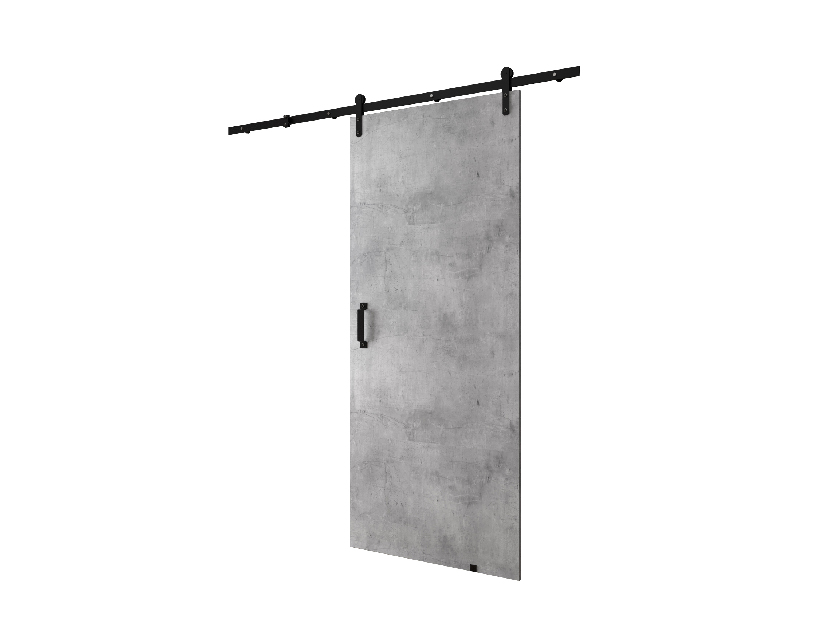 Klizna vrata 90 cm Philomena I (beton + crna mat)