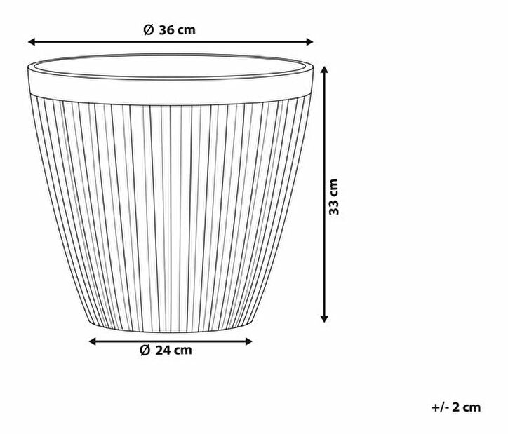 Posuda za cvijeće PREVELLY 33x36x36 cm (stakloplastika) (siva)