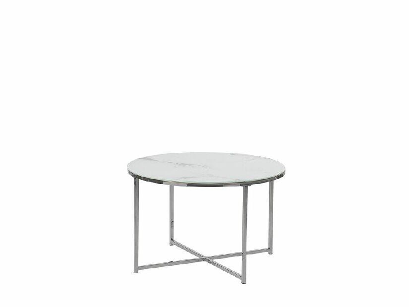 Stolić za kavu Qasim (bijela a srebrna) (mramorni efekt)
