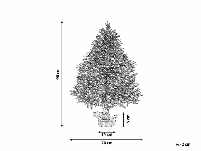 Božićno drvce 90 cm Racionis (zelena) 