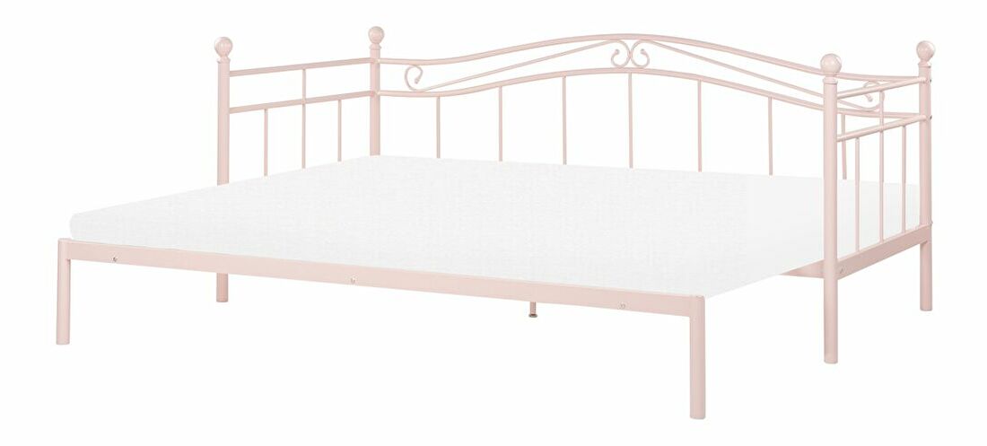 Jednostruki krevet 200 x 90 cm Toki (ružičasta) (s podnicom)