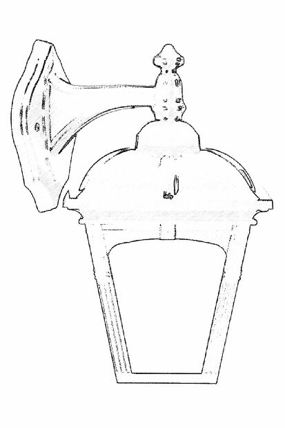 Vanjska zidna svjetiljka Bathany (crna + bijela)