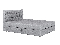 Bračni krevet Boxspring 180x200 cm Waller (s podnicom i madracem) (siva)