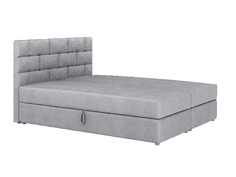 Bračni krevet Boxspring 180x200 cm Waller (siva) (s podnicom a madracem)