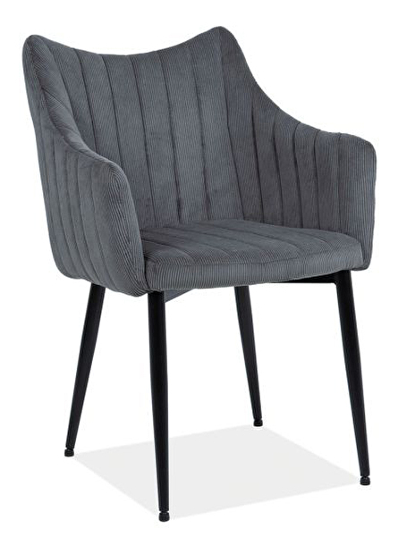 Blagovaonska stolica Mattie (siva + crna)