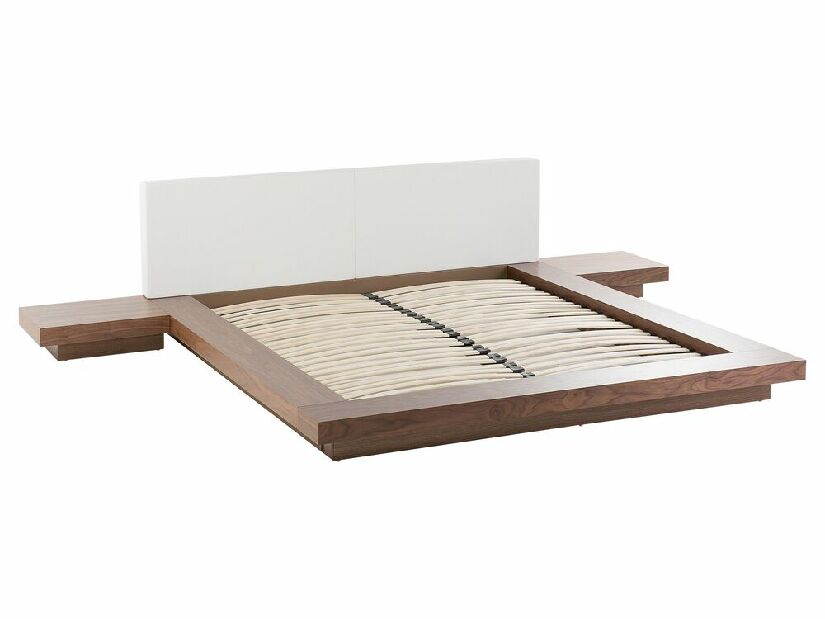 Bračni krevet 160 cm ZEPHYRE (s podnicom) (smeđa)