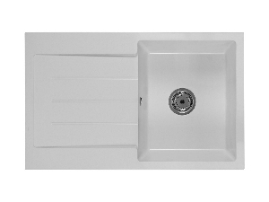 Kuhinjski sudoper Ruxom (bijela) (sa 2 otvora za bateriju) (L)