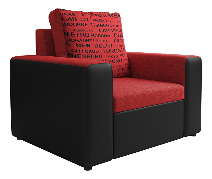 Fotelja Lavenda (crvena + crna) 