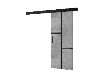 Klizna vrata 90 cm Sharlene VIII (beton + crna mat + crna)