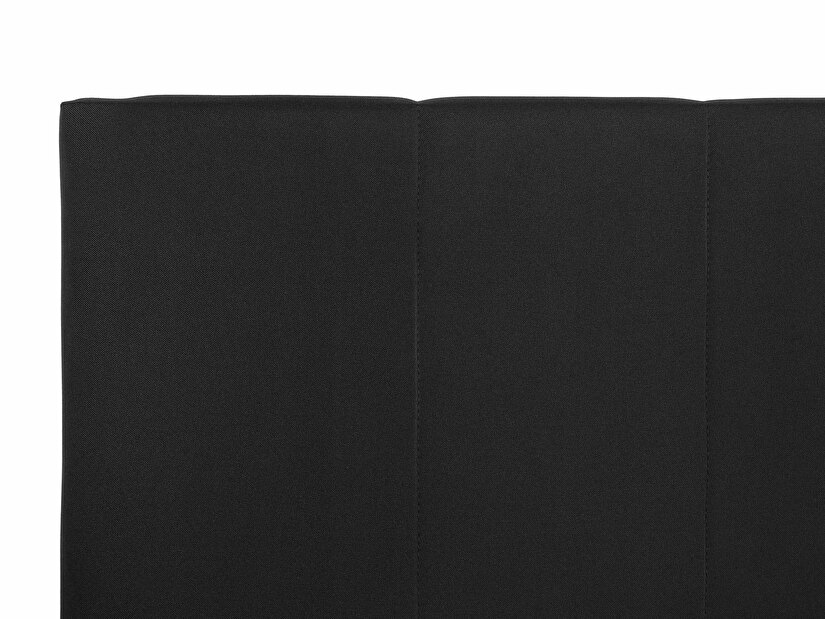Kontinentalni krevet 160 cm LORRO (poliester) (crna) (s podnicom i madracem)