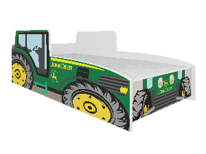 Dječji krevet 140x70 cm Traktorista (s podnicom i madracem) (zelena)