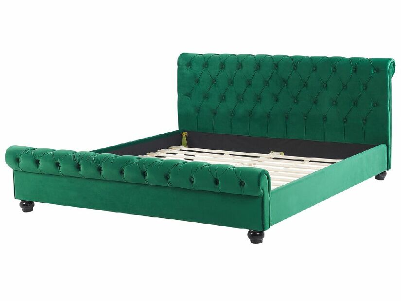 Bračni vodeni krevet 160 cm Alexandrine (zelena) (s podnicom i madracem)