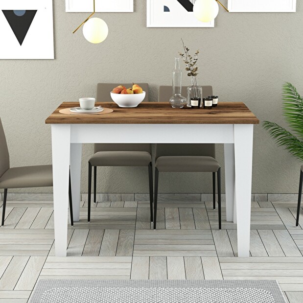 Blagovaonski stol (za 4 osobe) Kika (orah + bijela)