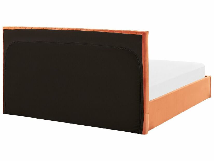 Bračni krevet 180 cm Vakarine (narančasta) (s podnicom i prostorom za odlaganje)