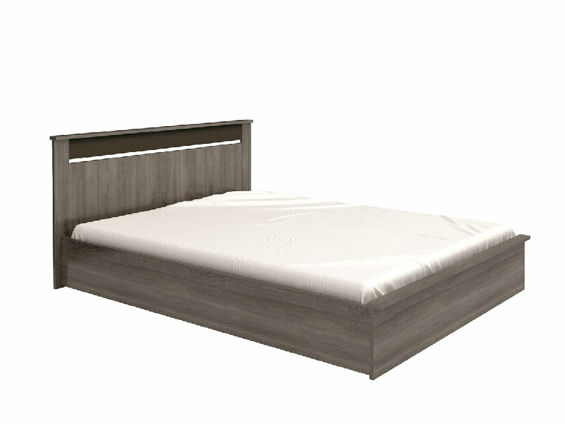 Bračni krevet 160 cm Leoran (hrast sonoma tartuf + hrast močvarni)