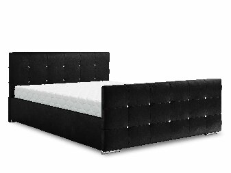 Bračni krevet 160 cm Darrin (crna) (s podnicom i prostorom za odlaganje)