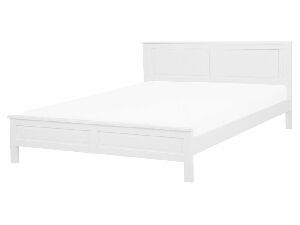 Bračni krevet 160 cm OLIVE (s podnicom) (bijela)