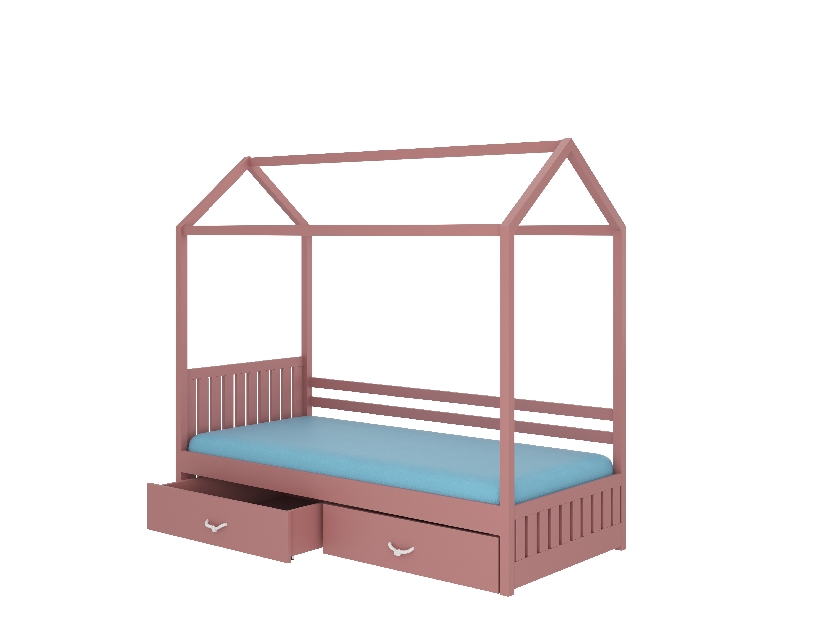 Dječji krevet 180x80 cm Rosie I (s podnicom i madracem) (ružičasta)