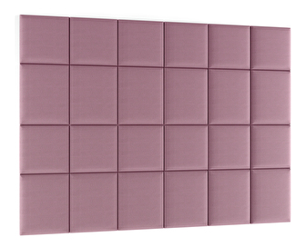 Set 24 tapeciranih panela Quadra 240x180 cm (ružičasta)