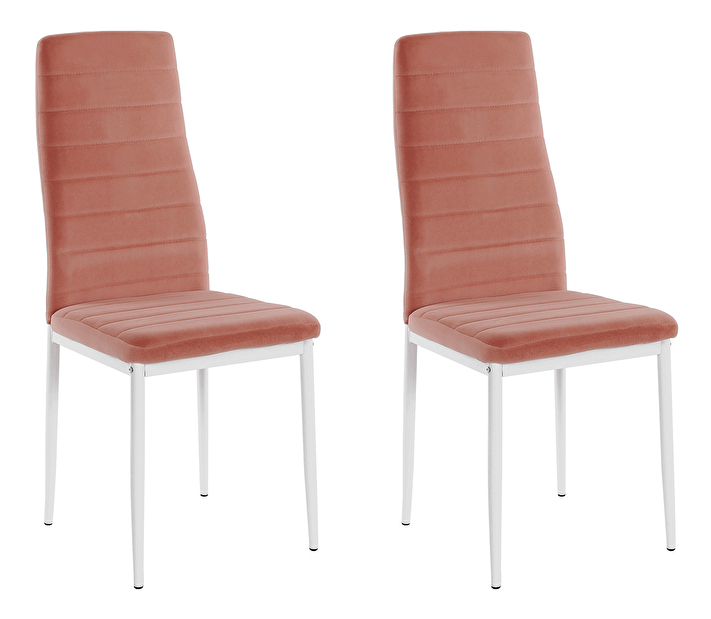 Set 2 kom. blagovaonskih stolica Antigone NEW (boja lososa + bijela) *outlet moguća oštećenja