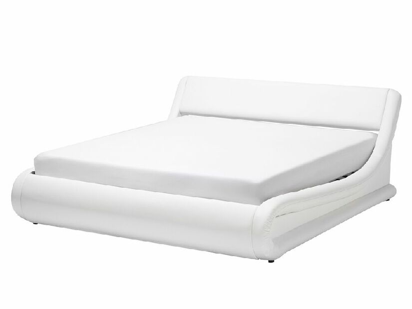 Bračni krevet 160 cm AVENUE (s podnicom i prostorom za odlaganje) (bijela)