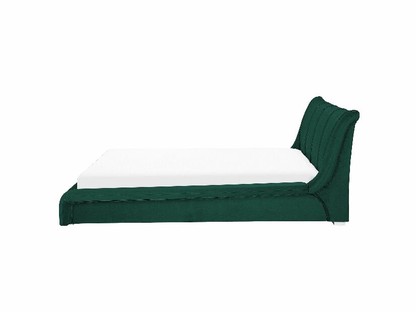 Bračni krevet 160 cm NICE (s podnicom) (zelena baršunasta)