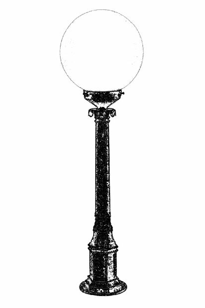 Vanjska podna svjetiljka Dillion (smeđa)