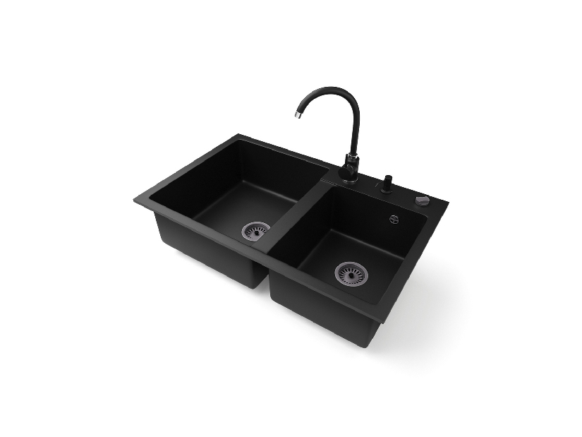 Kuhinjski sudoper Hakkon (crna) (s 1 otvorom za bateriju)