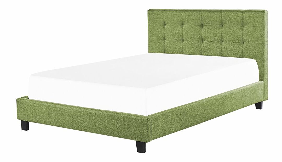 Bračni krevet 180 cm Rhiannon (zelena) (s podnicom i madracem)