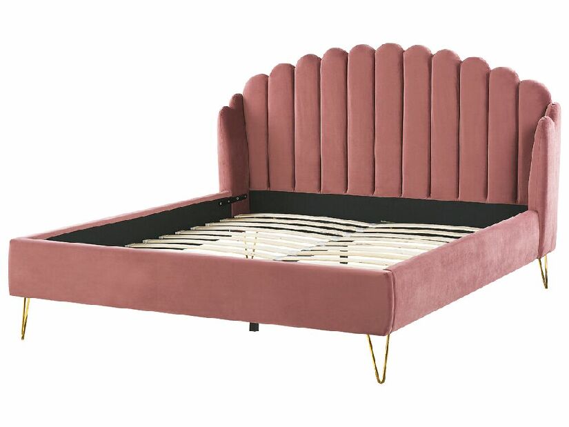 Bračni krevet 180 cm Alise (ružičasta) (s podnicom)