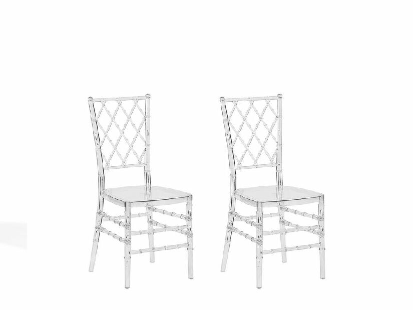 Set 2 kom. blagovaonskih stolica CLARO (prozirna) *rasprodaja