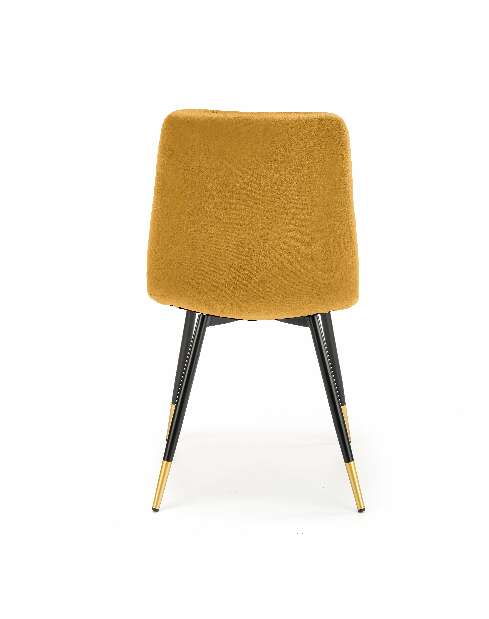 Blagovaonska stolica Kallan (boja senfa + crna + zlatna)