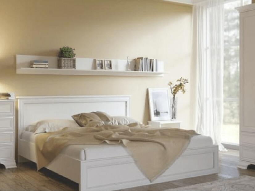 Bračni krevet 160 cm Trumf (bijela) (s podnicom) 
